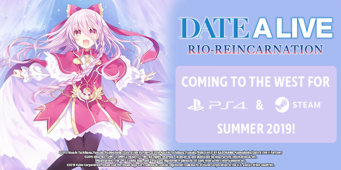 DATE A LIVE: Rio Reincarnation Heads to PlayStation 4 This June